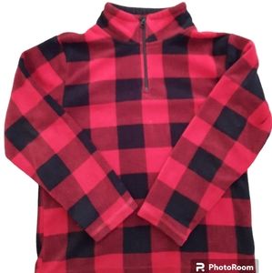 Boys(7/8) plaid half zip sweatshirt